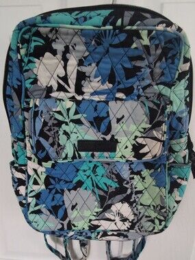 Vera Bradley Teal & Blue Floral Quilted Backpack